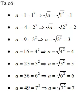 Mối liên hệ giữa lũy thừa bậc hai và căn bậc hai cực hay, chi tiết | Toán lớp 7 Moi Lien He Giua Luy Thua Can Bac Hai A033