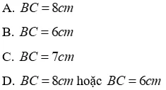 Trắc nghiệm Quan hệ giữa ba cạnh của một tam giác. Bất đẳng thức tam giác Quan He Giua Ba Canh Cua Mot Tam Giac A17