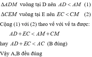 Trắc nghiệm Quan hệ giữa đường vuông góc và đường xiên, đường xiên và hình chiếu Quan He Giua Duong Vuong Goc Va Duong Xien A27