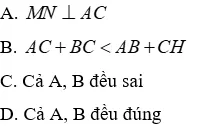 Trắc nghiệm Quan hệ giữa đường vuông góc và đường xiên, đường xiên và hình chiếu Quan He Giua Duong Vuong Goc Va Duong Xien A51