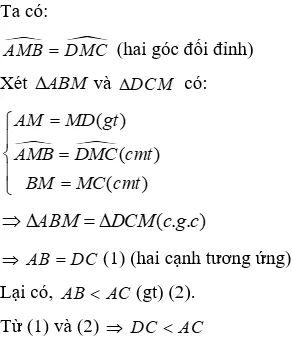 Trắc nghiệm Quan hệ giữa góc và cạnh đối diện trong một tam giác Quan He Giua Goc Va Canh Doi Dien A59