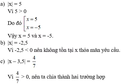 Tìm một số khi biết giá trị tuyệt đối của số đó cực hay, chi tiết | Toán lớp 7 Tim Mot So Khi Biet Gia Tri Tuyet Doi A04