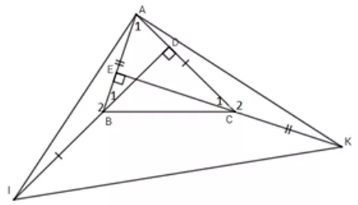 Trắc nghiệm Tính chất ba đường cao của tam giác Tinh Chat Ba Duong Cao A17
