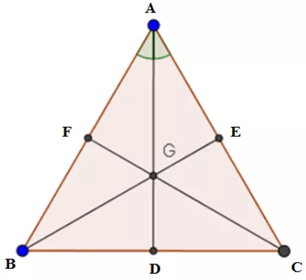 Trắc nghiệm Tính chất ba đường trung tuyến của tam giác Tinh Chat Ba Duong Trung Tuyen A14
