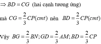 Trắc nghiệm Tính chất ba đường trung tuyến của tam giác Tinh Chat Ba Duong Trung Tuyen A43
