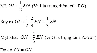 Trắc nghiệm Tính chất ba đường trung tuyến của tam giác Tinh Chat Ba Duong Trung Tuyen A79