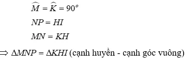 Trắc nghiệm Các trường hợp bằng nhau của tam giác vuông Trac Nghiem Cac Truong Hop Bang Nhau Cua Tam Giac Vuong A29