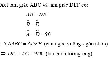 Trắc nghiệm Các trường hợp bằng nhau của tam giác vuông Trac Nghiem Cac Truong Hop Bang Nhau Cua Tam Giac Vuong A32