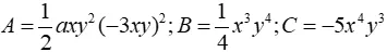 Trắc nghiệm Đơn thức đồng dạng Trac Nghiem Don Thuc Dong Dang A25