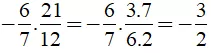 Trắc nghiệm Nhân, chia số hữu tỉ - Bài tập Toán lớp 7 chọn lọc có đáp án, lời giải chi tiết Trac Nghiem Nhan Chia So Huu Ti 6