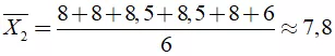 Trắc nghiệm Số trung bình cộng - Bài tập Toán lớp 7 chọn lọc có đáp án, lời giải chi tiết Trac Nghiem So Trung Binh Cong 6