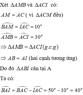 Trắc nghiệm Tam giác cân Trac Nghiem Tam Giac Can A137