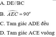 Trắc nghiệm Tam giác cân Trac Nghiem Tam Giac Can A53