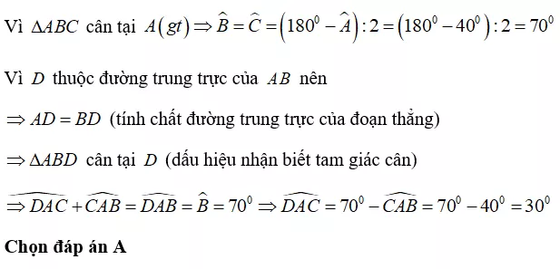 Trắc nghiệm Tính chất đường trung thực của một đoạn thẳng - Bài tập Toán lớp 7 chọn lọc có đáp án, lời giải chi tiết Trac Nghiem Tinh Chat Duong Trung Truc Cua Mot Doan Thang 3