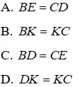 Trắc nghiệm Trường hợp bằng nhau thứ ba của tam giác: góc - cạnh - góc (g.c.g) Truong Hop Bang Nhau Thu Ba A37