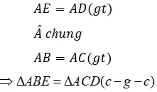 Trắc nghiệm Trường hợp bằng nhau thứ ba của tam giác: góc - cạnh - góc (g.c.g) Truong Hop Bang Nhau Thu Ba A39