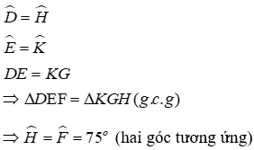 Trắc nghiệm Trường hợp bằng nhau thứ ba của tam giác: góc - cạnh - góc (g.c.g) Truong Hop Bang Nhau Thu Ba A54