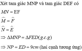 Trắc nghiệm Trường hợp bằng nhau thứ ba của tam giác: góc - cạnh - góc (g.c.g) Truong Hop Bang Nhau Thu Ba A61