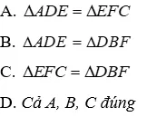 Trắc nghiệm Trường hợp bằng nhau thứ ba của tam giác: góc - cạnh - góc (g.c.g) Truong Hop Bang Nhau Thu Ba A68