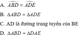 Trắc nghiệm Trường hợp bằng nhau thứ hai của tam giác: cạnh - góc - cạnh (c.g.c) Truong Hop Bang Nhau Thu Hai Cua Tam Giac A46