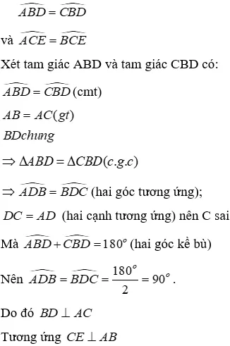 Trắc nghiệm Trường hợp bằng nhau thứ hai của tam giác: cạnh - góc - cạnh (c.g.c) Truong Hop Bang Nhau Thu Hai Cua Tam Giac A53