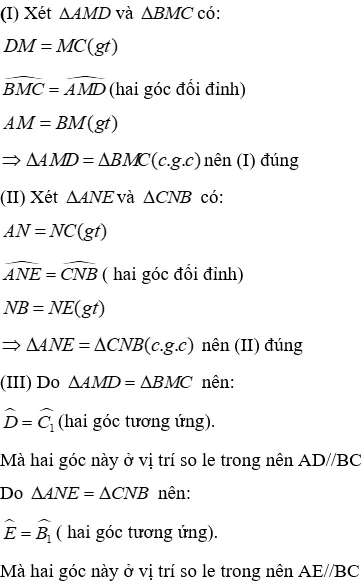 Trắc nghiệm Trường hợp bằng nhau thứ hai của tam giác: cạnh - góc - cạnh (c.g.c) Truong Hop Bang Nhau Thu Hai Cua Tam Giac A68