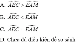 Trắc nghiệm Trường hợp bằng nhau thứ hai của tam giác: cạnh - góc - cạnh (c.g.c) Truong Hop Bang Nhau Thu Hai Cua Tam Giac A93