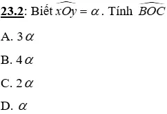 Trắc nghiệm Trường hợp bằng nhau thứ hai của tam giác: cạnh - góc - cạnh (c.g.c) Truong Hop Bang Nhau Thu Hai Cua Tam Giac A99