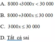 Bài tập Bất phương trình một ẩn | Lý thuyết và Bài tập Toán 8 có đáp án Bai Tap Bai 3 Bat Phuong Trinh Mot An 1 7