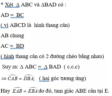 Bài tập Hình thang cân | Lý thuyết và Bài tập Toán 8 có đáp án Bai Tap Bai 3 Hinh Thang Can 1 2