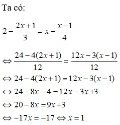 Bài tập Phương trình đưa được về dạng ax + b = 0 | Lý thuyết và Bài tập Toán 8 có đáp án Bai Tap Bai 3 Phuong Trinh Dua Duoc Ve Dang Ax B 0 4