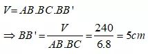 Bài tập Thể tích của hình hộp chữ nhật | Lý thuyết và Bài tập Toán 8 có đáp án Bai Tap Bai 3 The Tich Cua Hinh Hop Chu Nhat 1 1
