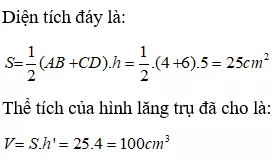 Bài tập Hình lăng trụ đứng | Lý thuyết và Bài tập Toán 8 có đáp án Bai Tap Bai 4 5 6 Hinh Lang Tru Dung 1 2