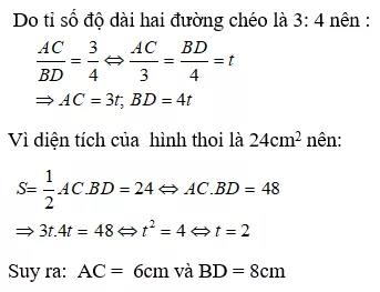 Bài tập Diện tích hình thoi | Lý thuyết và Bài tập Toán 8 có đáp án Bai Tap Bai 5 Dien Tich Hinh Thoi 1 5