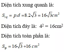 Bài tập Các công thức về hình chóp đều | Lý thuyết và Bài tập Toán 8 có đáp án Bai Tap Bai 8 9 Cac Cong Thuc Ve Hinh Chop Deu 1 6