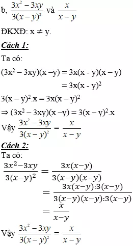 Cách chứng minh hai phân thức bằng nhau cực hay, có đáp án | Toán lớp 8 Cach Chung Minh Hai Phan Thuc Bang Nhau Cuc Hay Co Dap An A30