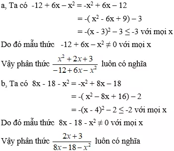 Cách chứng minh phân thức luôn có nghĩa cực hay, có đáp án | Toán lớp 8 Cach Chung Minh Phan Thuc Luon Co Nghia Cuc Hay Co Dap An A28