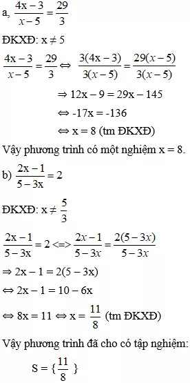 Cách giải phương trình chứa ẩn ở mẫu cực hay, có đáp án | Toán lớp 8 Cach Giai Phuong Trinh Chua An O Mau Cuc Hay A02