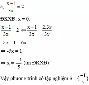 Cách giải phương trình chứa ẩn ở mẫu cực hay, có đáp án | Toán lớp 8 Cach Giai Phuong Trinh Chua An O Mau Cuc Hay A25