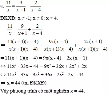 Cách giải phương trình chứa ẩn ở mẫu cực hay, có đáp án | Toán lớp 8 Cach Giai Phuong Trinh Chua An O Mau Cuc Hay A28