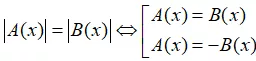 Cách giải phương trình chứa dấu giá trị tuyệt đối |A(x)| = |B(x)| Cach Giai Phuong Trinh Chua Dau Gia Tri Tuyet Doi A X B X 1 20700