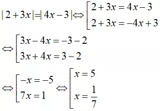 Cách giải phương trình chứa dấu giá trị tuyệt đối |A(x)| = |B(x)| Cach Giai Phuong Trinh Chua Dau Gia Tri Tuyet Doi A X B X 1 20703