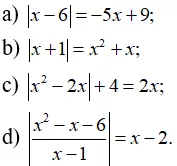 Cách giải phương trình chứa dấu giá trị tuyệt đối |A(x)| = B(x) Cach Giai Phuong Trinh Chua Dau Gia Tri Tuyet Doi A X B X 2 20752