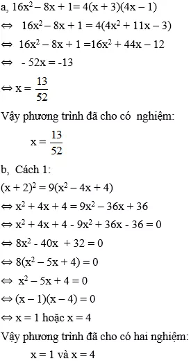 Cách giải phương trình tích cực hay, có đáp án | Toán lớp 8 Cach Giai Phuong Trinh Tich Cuc Hay Co Dap An A13