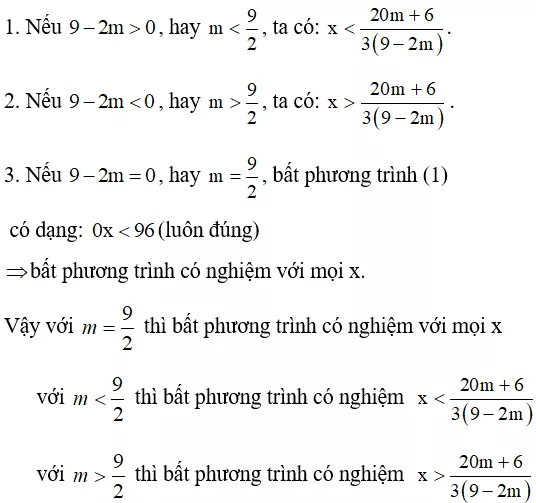 Cách giải và biện luận bất phương trình hay, chi tiết Cach Giai Va Bien Luan Bat Phuong Trinh Hay Chi Tiet 20677