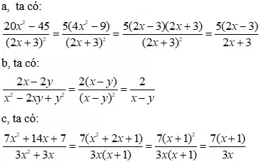 Cách rút gọn phân thức cực hay, có đáp án | Toán lớp 8 Cach Rut Gon Phan Thuc Cuc Hay Co Dap An A02