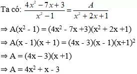 Cách tìm đa thức A để hai phân thức bằng nhau cực hay, có đáp án | Toán lớp 8 Cach Tim Da Thuc A De Hai Phan Thuc Bang Nhau Cuc Hay Co Dap An A13