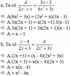 Cách tìm đa thức A để hai phân thức bằng nhau cực hay, có đáp án | Toán lớp 8 Cach Tim Da Thuc A De Hai Phan Thuc Bang Nhau Cuc Hay Co Dap An A17