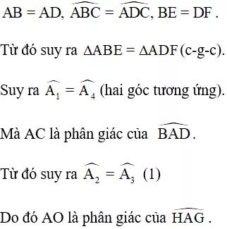 Chứng minh hai đoạn thẳng, hai góc bằng nhau trong hình thoi Chung Minh Hai Doan Thang Hai Goc Bang Nhau Trong Hinh Thoi 20114