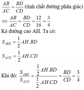 Giải bài toán tỉ số diện tích tam giác bằng tính chất đường phân giác Giai Bai Toan Ti So Dien Tich Tam Giac Bang Tinh Chat Duong Phan Giac 21305